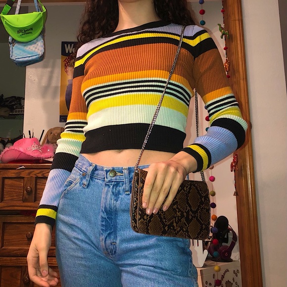 URBAN OUTFITTERS KNIT STRIPED SWEATER SHIRT - Picture 1 of 3